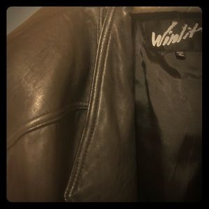 Winlit vintage full length 100% leather coat